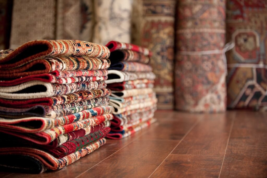Handmade wool rugs from India
